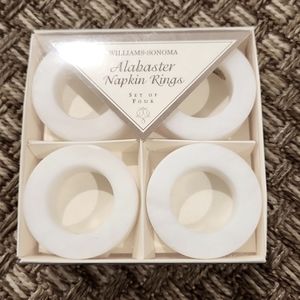 NWT Williams Sonoma Alabaster Napkin Rings